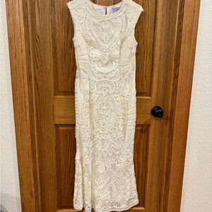JS Collection Soutache Dress, Ivory, Size 10